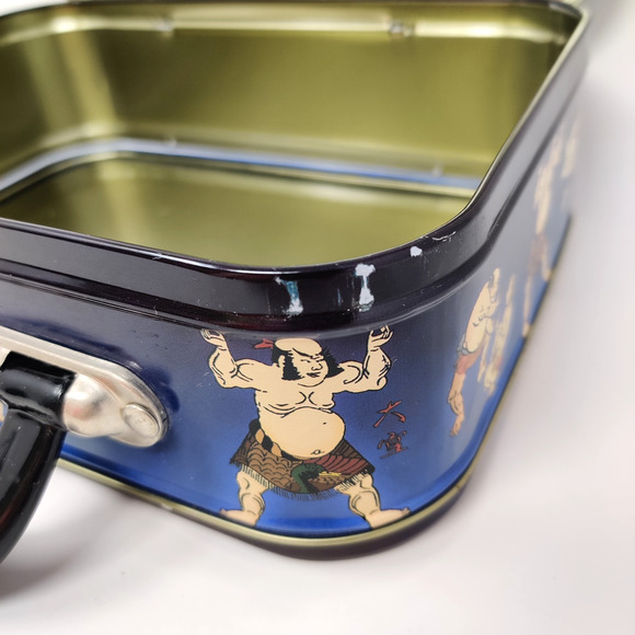 Sumo Basho Metal Lunch Box Vintage 1998 Fun Retro Collectible Wrestling Japan - Picture 14 of 16